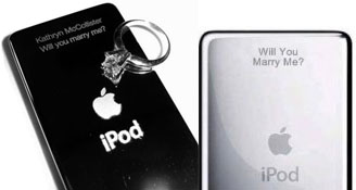 iPods with engravings of marriage proposals