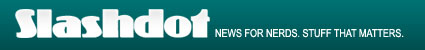 Logo for popular technology news site Slashdot.org, News for nerds, stuff that matters